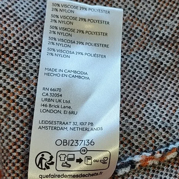 Maeve x Anthropologie The Carys Floral Sweater Blue & Cream Boho Casual Size XL - Picture 9 of 9